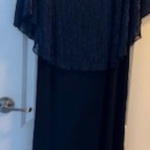 Womens Navy Blue Evening Gown